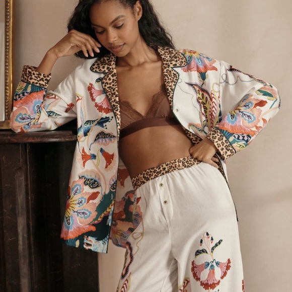 Anthropologie Flannel Buttondown Pajama Top - Picture 2 of 16